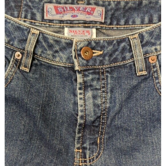 VINTAGE Silver Jeans Women's 33/30 Low Rise Flared Canada Made Y2K Rare EUC - Picture 6 of 10